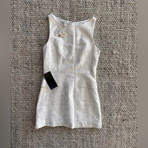 New Bebe white dress lace 70s style white medium